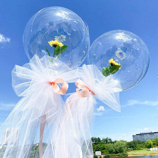 Led Light Rose Balloons Birthday Valentine's Day Gift Mother's Day Wedding Decoration Christmas Balls Led Balloon Rose Bouquet