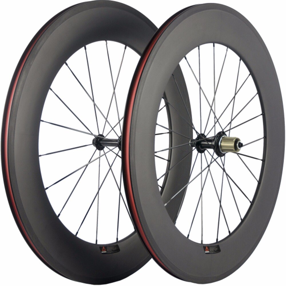 Ship From USA 88mm Clincher Carbon Wheels 3K Matte Road Bicycle Carbon Wheelset R13 Racing Bike wheel