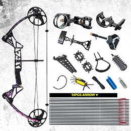 5Color Ship From USA Warehouse Compound Bow Package M1, 19-30 inch Draw Length,19-70Lbs Draw Weight,320fps IBO LIMBS MADE IN USA