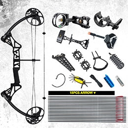 5Color Ship From USA Warehouse Compound Bow Package M1, 19-30 inch Draw Length,19-70Lbs Draw Weight,320fps IBO LIMBS MADE IN USA