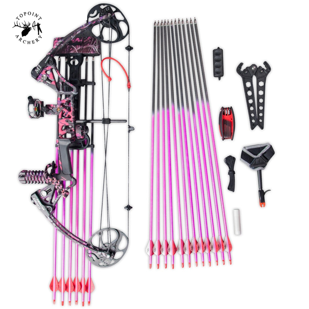 Ship From USA Warehouse Compound Bow Gift for Women, Package M1,19-30 inch Draw Length,10-50Lbs Draw Weight,LIMBS MADE IN USA