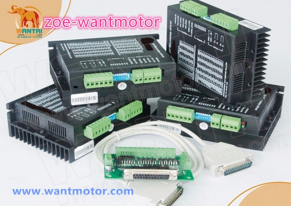 Ship From USA! Wantai 4PCS Stepper Motor Driver DQ542MA 50V 4.2A 128Microsteps CNC Router Nema 23 type,controller