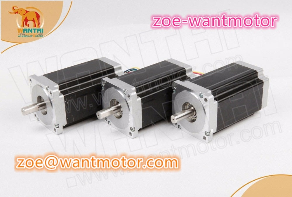 Ship From USA and free shipping!3pcs Nema34 Wantai Stepper Motor 85BYGH450C-060 1600oz-in 151mm 6A single shaft cnc kit CE RoHS