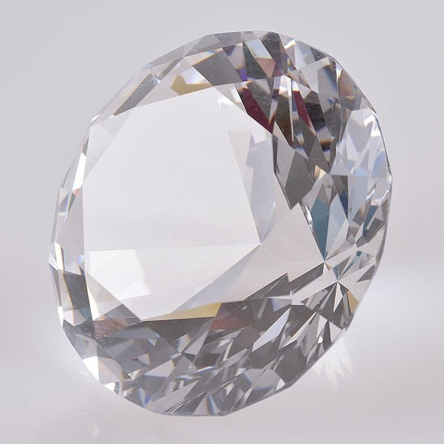 Ship From USA 100mm Clear Crystal Diamond Paperweight Home Wedding Decoration Crystal Diamond Girlfriend Gift Diamond Crystal