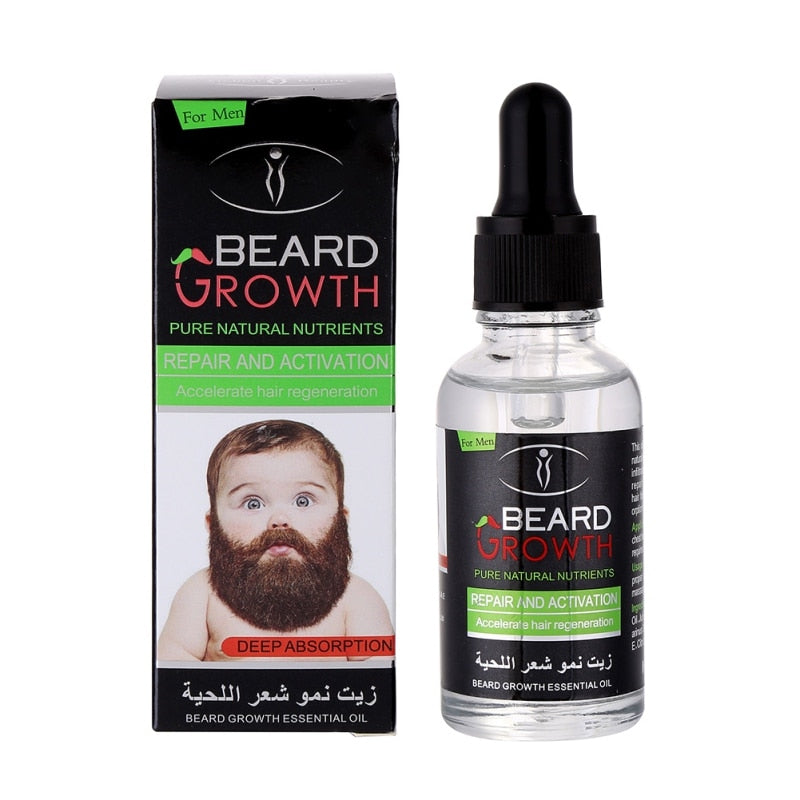 Free Ship From USA Men Beard Growth Enhancer Facial Nutrition Grow Beard Shaping Tool Beard care products