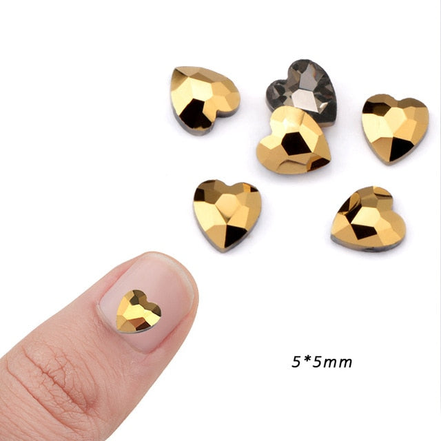 20pcs Aurum Crystals Nail Diamond Stone Strass Gold Retro Design Glass Rhinestones For 3D Nails Art Decorations Supplies Jewelry