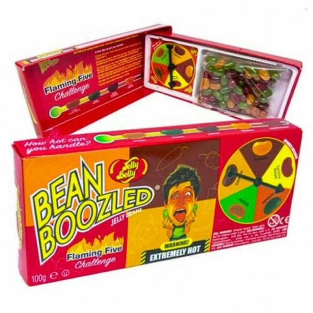 JELLY BELLY Bean Boozled FIERY FIVE Jelly Beans & Spinner Game Carolina Reaper